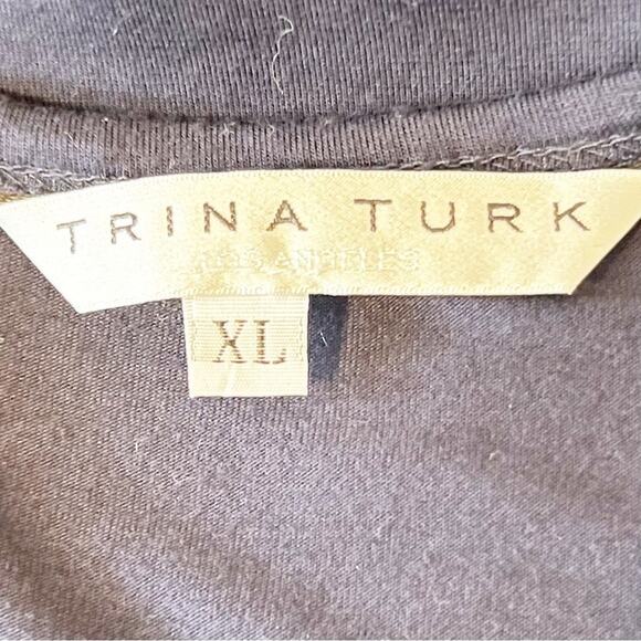 Trina Turk Tajo Tassel Hem Jersey Navy Blue Tank, XL - Picture 8 of 9